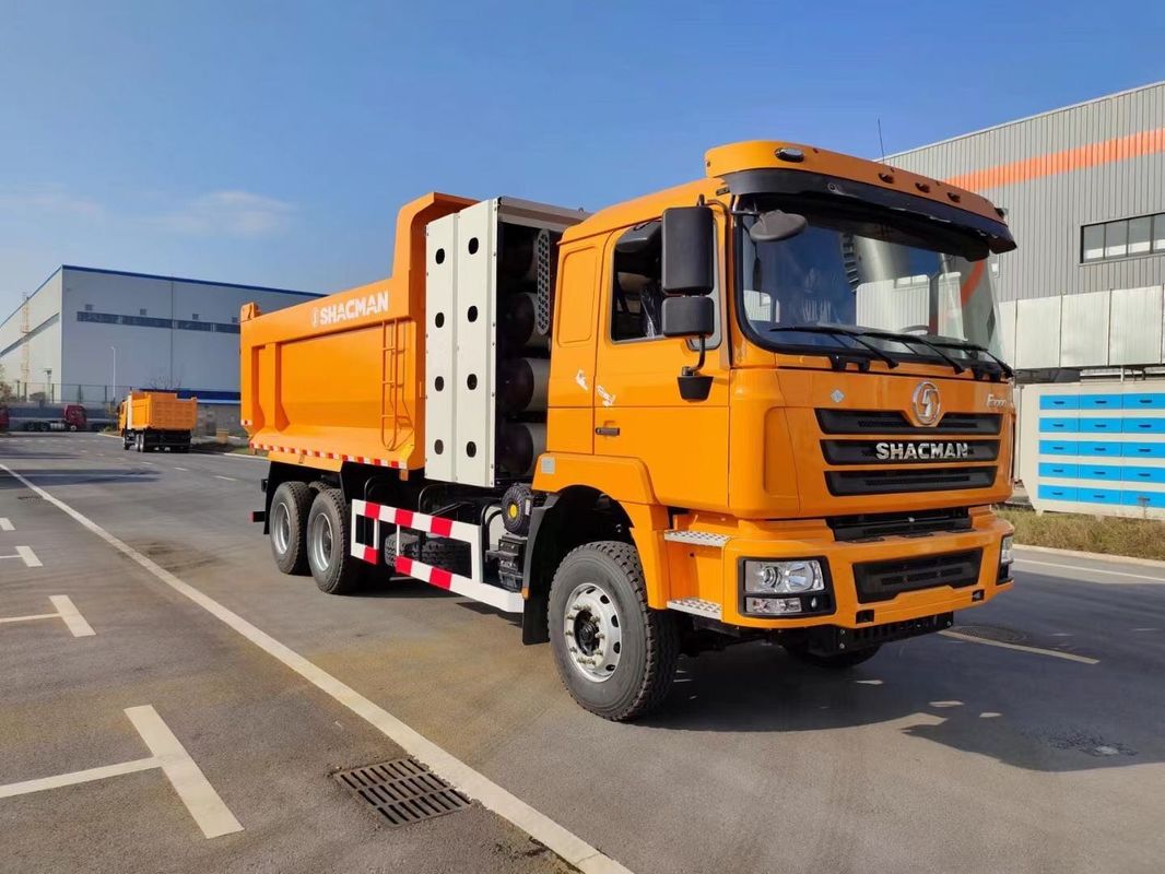 SHACMAN F3000 6x4 सीएनजी डंप ट्रक 10JSD180 QH50 स्प्लाइन ट्रांसमिशन 340 एचपी/430एचपी 12.00R20 टायर
