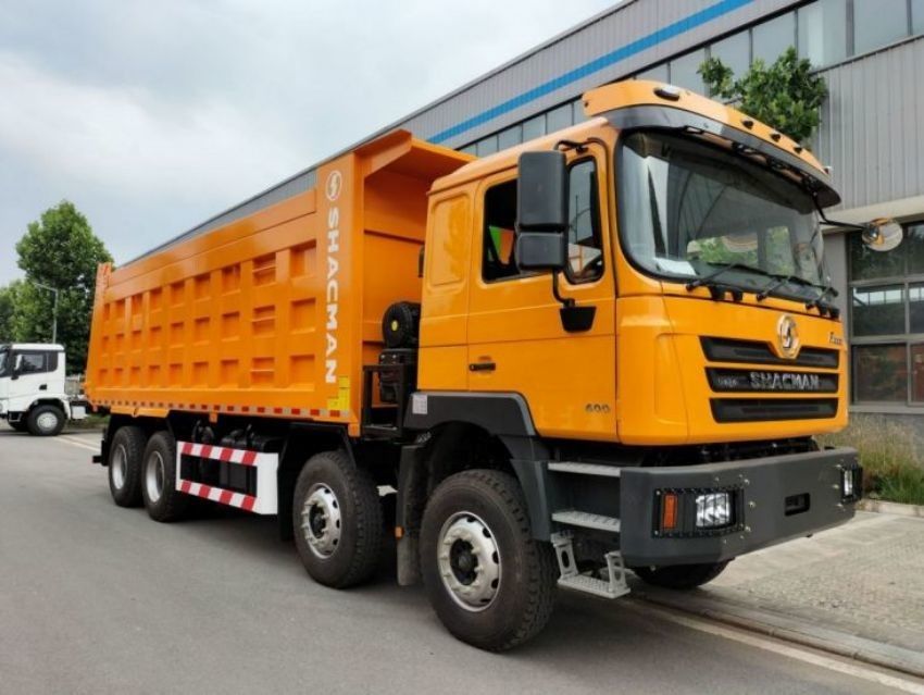 SHACMAN F3000 डंप ट्रक 8x4 375 एचपी यूरो V पीला टपर मॉडल SX3255DT384 के लिए