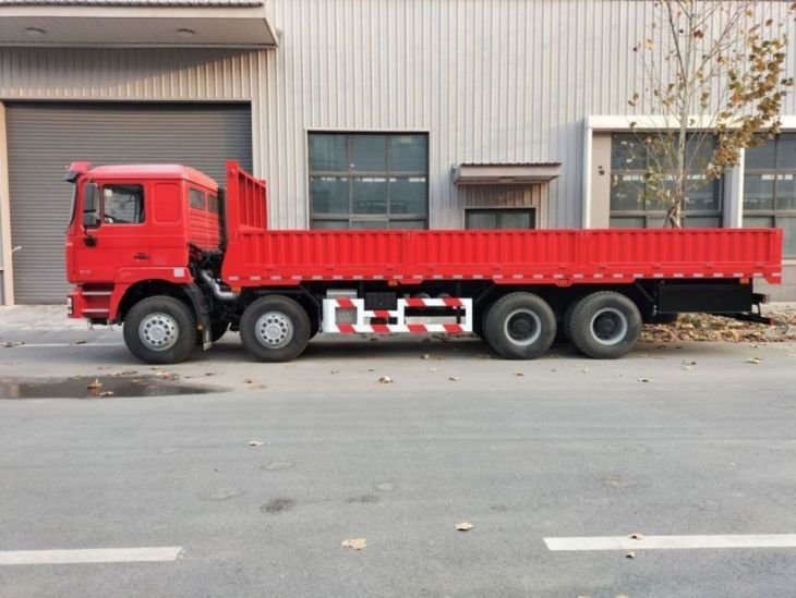 SHACMAN F3000 ट्रक 8x4 430 एचपी मिश्रित परिवहन के लिए लाल वैन ट्रक