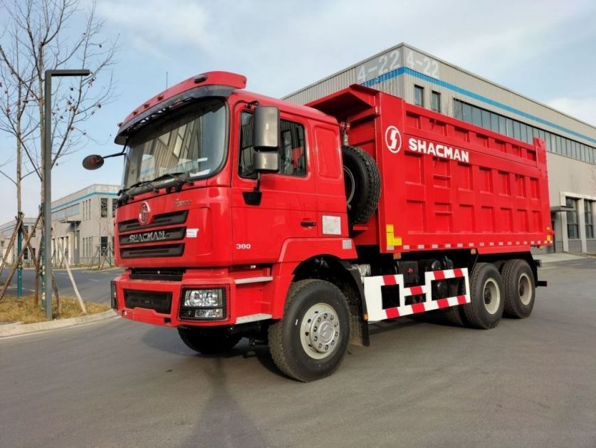 SHACMAN F3000 टिपर डंप ट्रक 6x4 WP10.380Hp यूरो II रेड 10 टायर 5175 मिमी के साथ