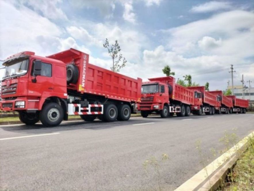 SHACMAN 10 पहियों भारी शुल्क डंप ट्रक F3000 6x4 375Hp यूरोवी नारंगी टपर