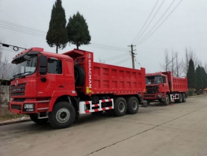 SHACMAN 10 पहियों भारी शुल्क डंप ट्रक F3000 6x4 375Hp यूरोवी नारंगी टपर