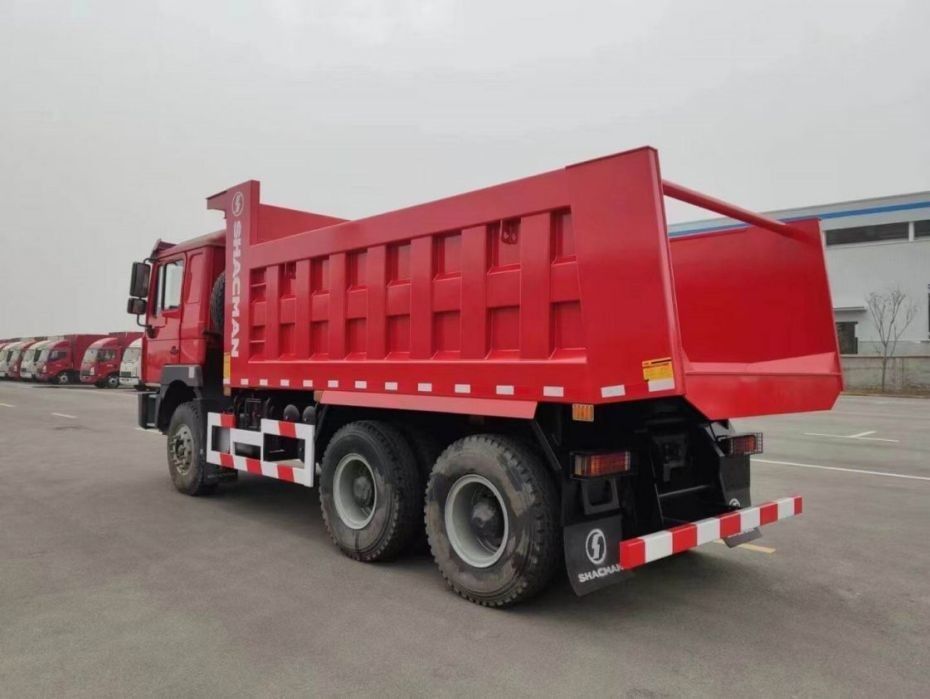 10 प्रयास SHACMAN लाल डंपर ट्रक F3000 डंपर ट्रक वाहन 380HP खनन के लिए