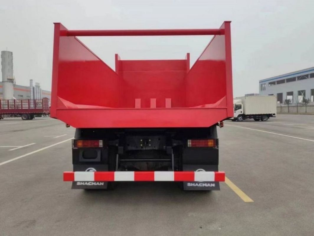 10 प्रयास SHACMAN लाल डंपर ट्रक F3000 डंपर ट्रक वाहन 380HP खनन के लिए