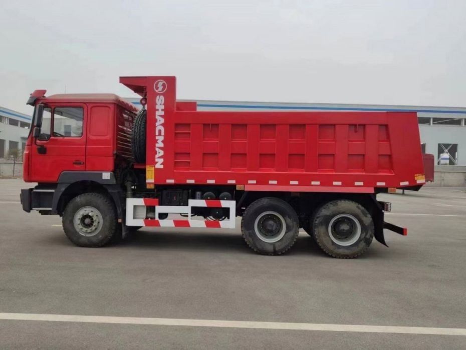 10 प्रयास SHACMAN लाल डंपर ट्रक F3000 डंपर ट्रक वाहन 380HP खनन के लिए