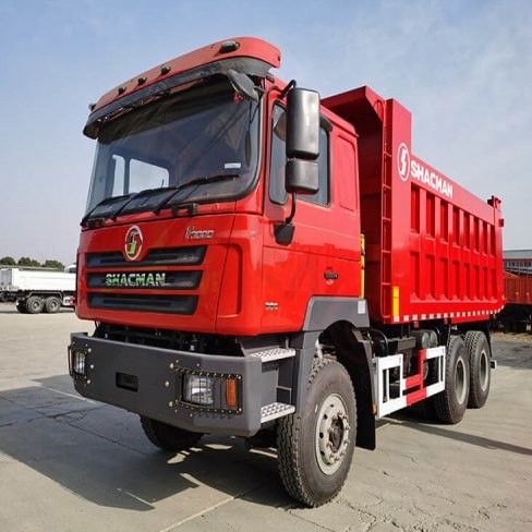 10 प्रयास SHACMAN लाल डंपर ट्रक F3000 डंपर ट्रक वाहन 380HP खनन के लिए