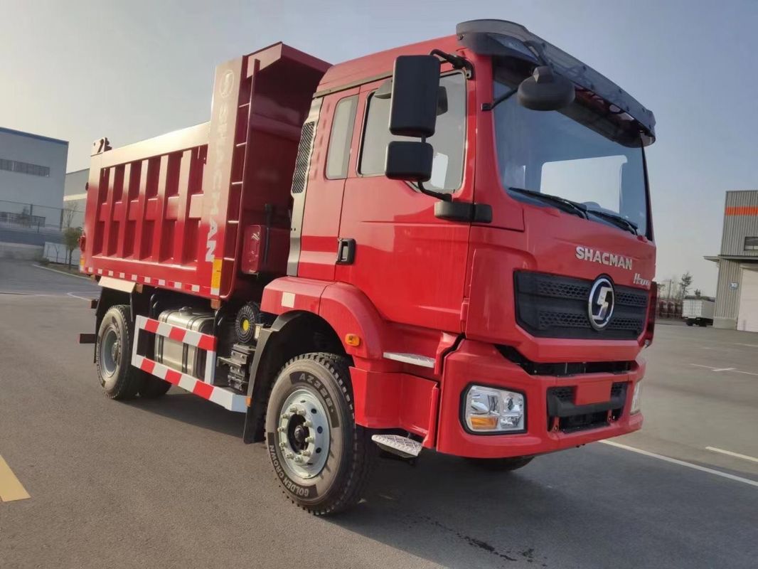 लाल SHACMAN भारी डंप ट्रक 6-व्हीलर डंप ट्रक H3000 4x2 300Hp यूरो II 3800mm