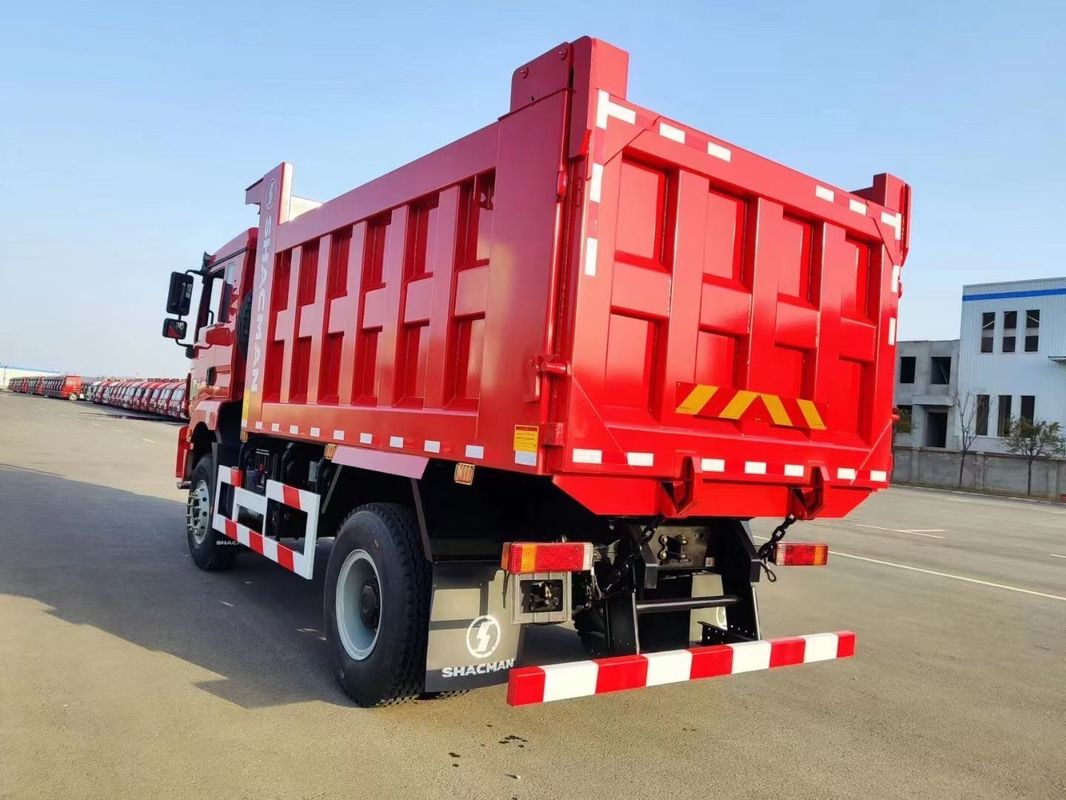 लाल SHACMAN भारी डंप ट्रक 6-व्हीलर डंप ट्रक H3000 4x2 300Hp यूरो II 3800mm