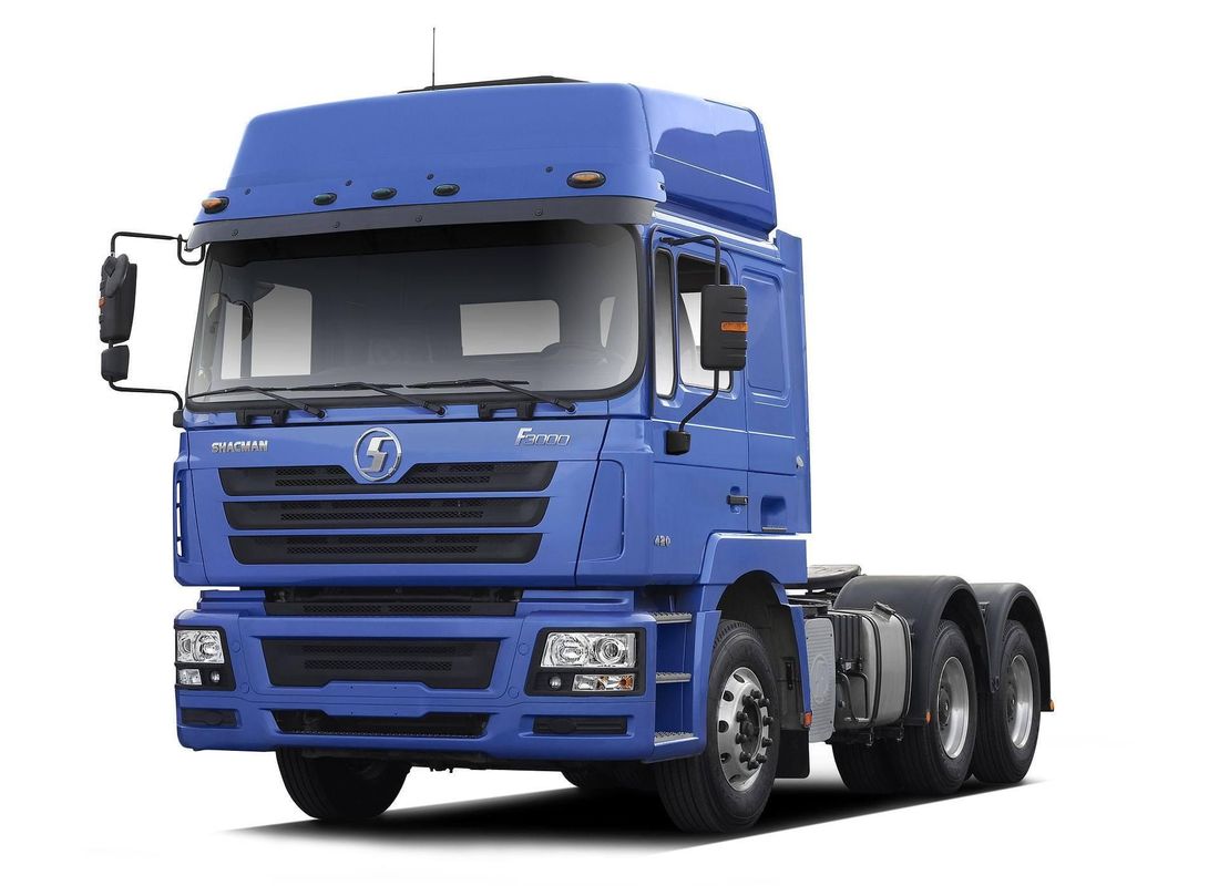 नीला SHACMAN F3000 ट्रैक्टर हेड 6x4 460 HP EuroV Shacman ट्रैक्टर हेड