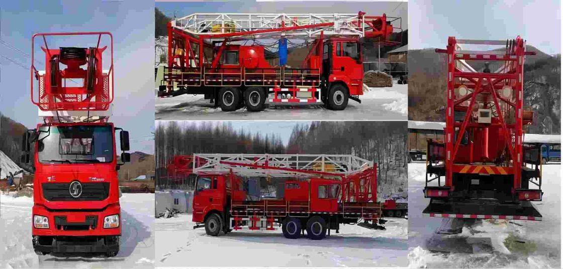SHACMAN H3000 तेल ड्रिलिंग ट्रक 6x4 380HP यूरो II सफेद 50 टन तेल रिग चलाने वाले ट्रक