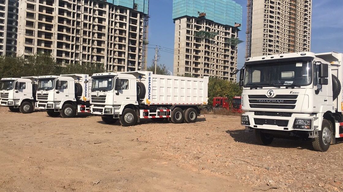 SHACMAN 3 एक्सल टिपर डंप ट्रक H3000 6x4 400HP EuroII 50Ton तीन एक्सल डंप ट्रक
