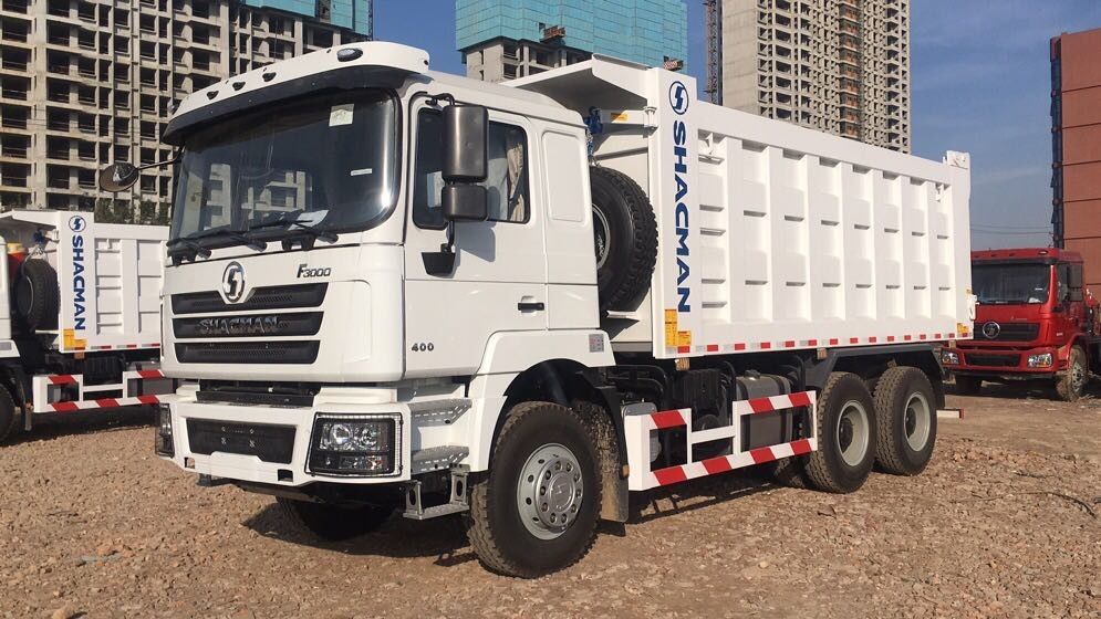 SHACMAN 3 एक्सल टिपर डंप ट्रक H3000 6x4 400HP EuroII 50Ton तीन एक्सल डंप ट्रक