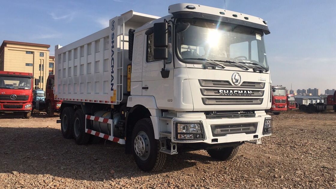 SHACMAN 3 एक्सल टिपर डंप ट्रक H3000 6x4 400HP EuroII 50Ton तीन एक्सल डंप ट्रक