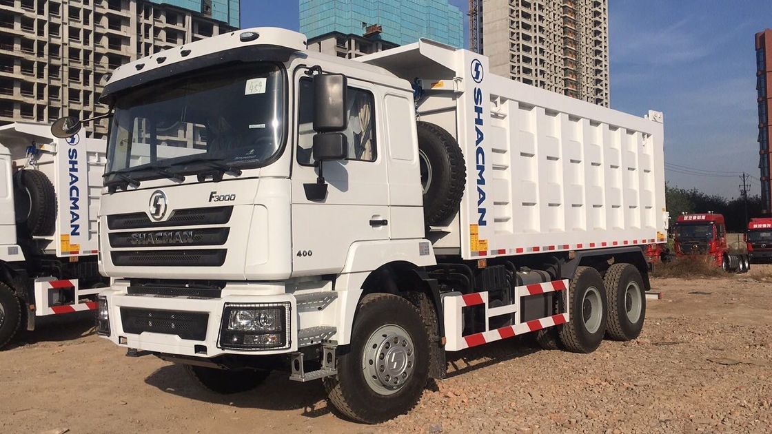 SHACMAN 3 एक्सल टिपर डंप ट्रक H3000 6x4 400HP EuroII 50Ton तीन एक्सल डंप ट्रक