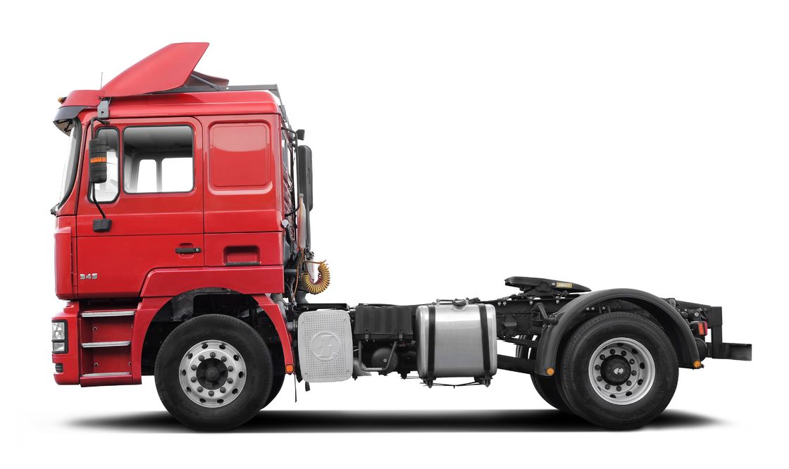 लाल SHACMAN F3000 375HP यूरो V 6-व्हील ट्रैक्टर हेड 4x2 WEICHAI इंजन