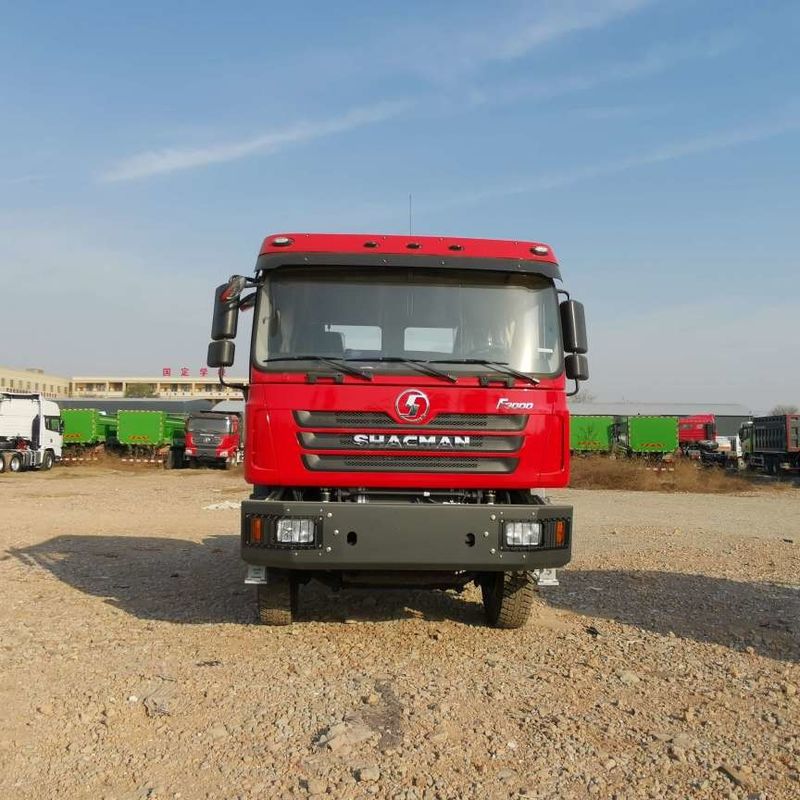 लाल SHACMAN F3000 375HP यूरो V 6 पहिया ट्रैक्टर सिर 4x2 WEICHAI इंजन