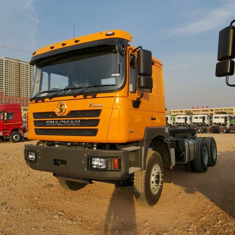 लाल SHACMAN F3000 375HP यूरो V 6-व्हील ट्रैक्टर हेड 4x2 WEICHAI इंजन