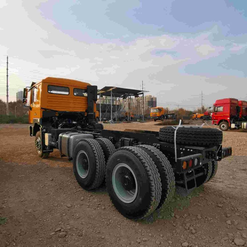 लाल SHACMAN F3000 375HP यूरो V 6-व्हील ट्रैक्टर हेड 4x2 WEICHAI इंजन