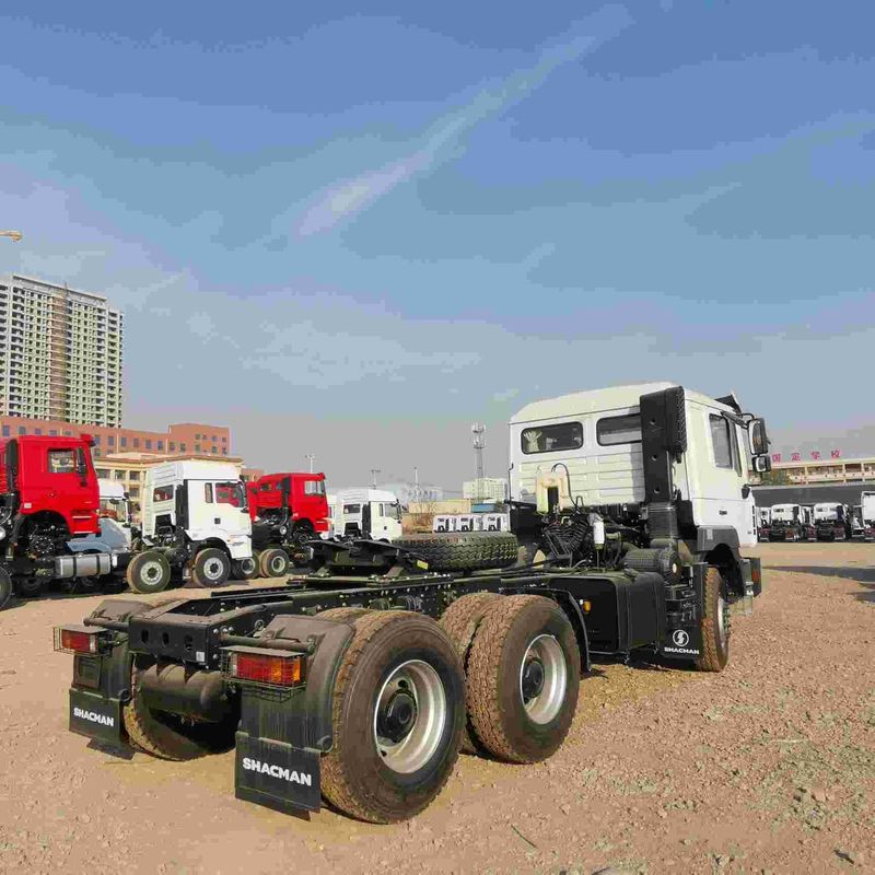 लाल SHACMAN F3000 375HP यूरो V 6-व्हील ट्रैक्टर हेड 4x2 WEICHAI इंजन