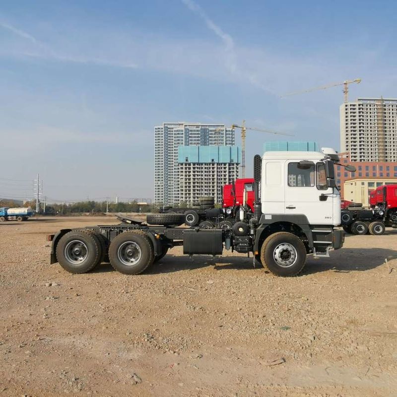 लाल SHACMAN F3000 375HP यूरो V 6-व्हील ट्रैक्टर हेड 4x2 WEICHAI इंजन