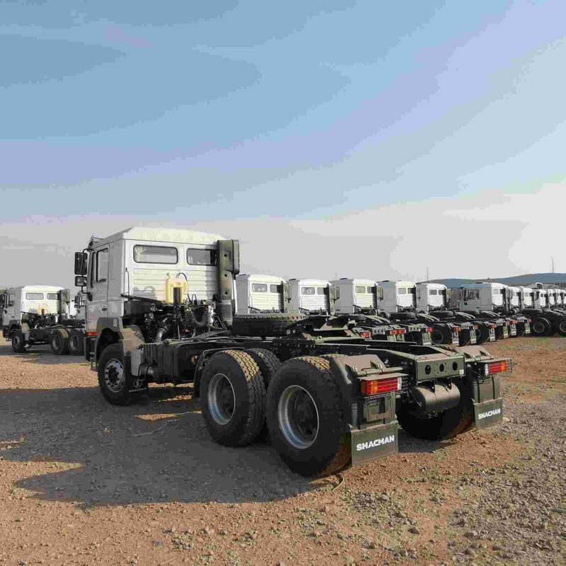लाल SHACMAN F3000 375HP यूरो V 6-व्हील ट्रैक्टर हेड 4x2 WEICHAI इंजन
