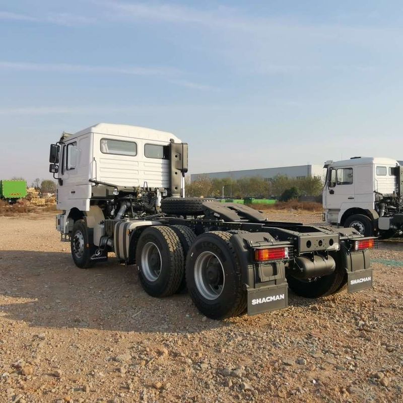 लाल SHACMAN F3000 375HP यूरो V 6-व्हील ट्रैक्टर हेड 4x2 WEICHAI इंजन