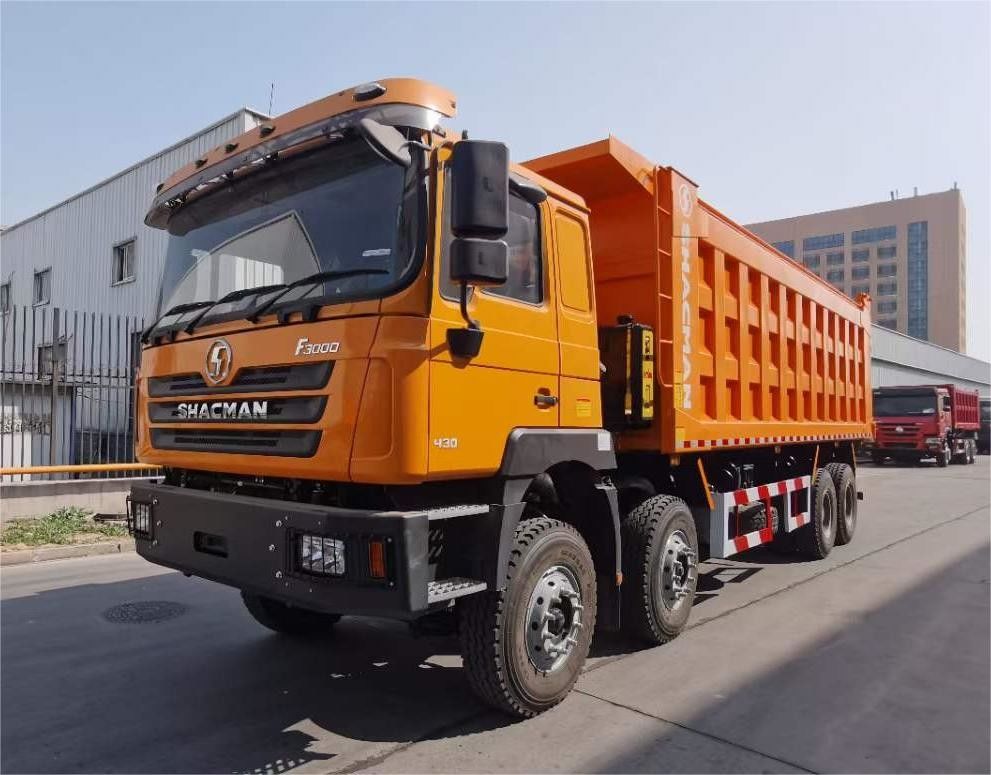SHACMAN F3000 8x4 380 एचपी यूरोवी डंप ट्रक डबल स्टेज एक्सल के साथ WEICHAI इंजन