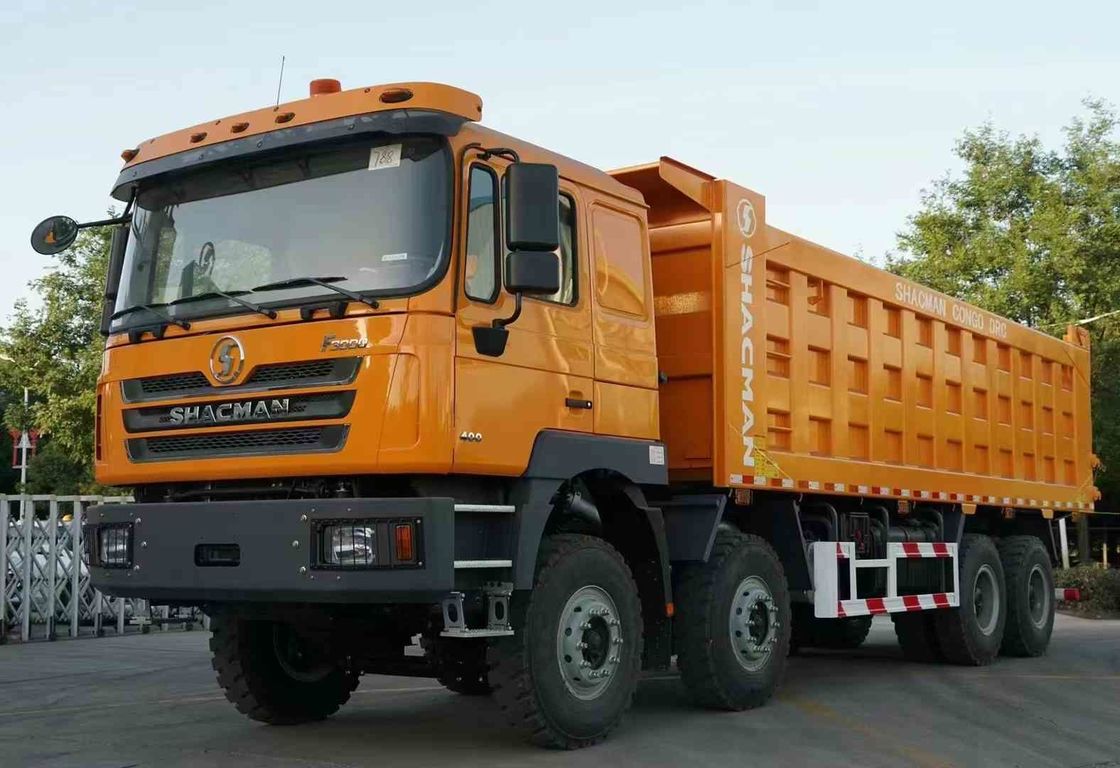 SHACMAN F3000 8x4 380 एचपी यूरोवी डंप ट्रक डबल स्टेज एक्सल के साथ WEICHAI इंजन