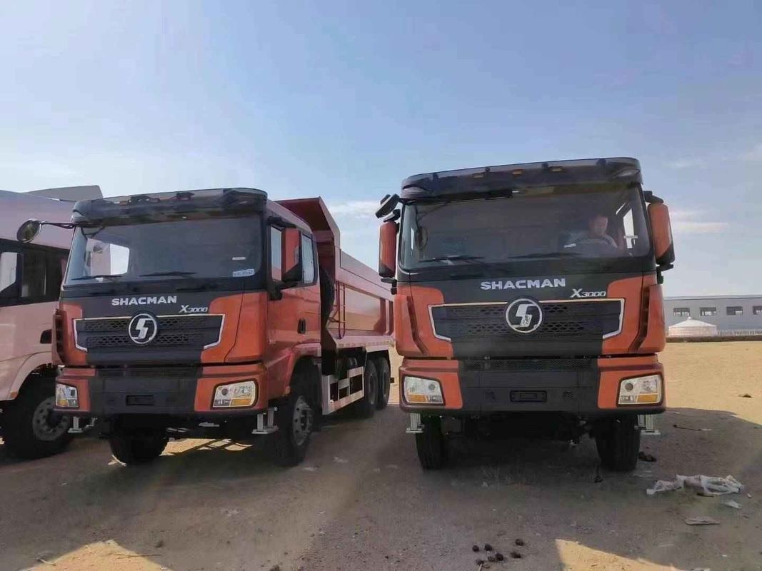 कमिंस डीजल इंजन SHACMAN भारी डंप ट्रक 25 टन पेलोड X3000 6x4 420 यूरो III