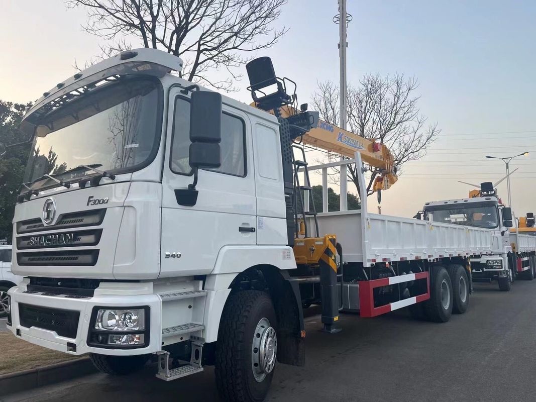 SHACMAN F3000 क्रेन कार्गो ट्रक 6x4 340hp कार्गो बॉक्स ट्रक यूरोII